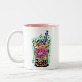 Em Dois Tons Boba Blast – Beba ou Morra! Caneca de Café