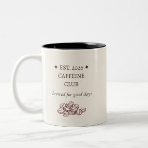 Em Dois Tons Boho Neutro Caneca de Café para Amantes de Café Fo