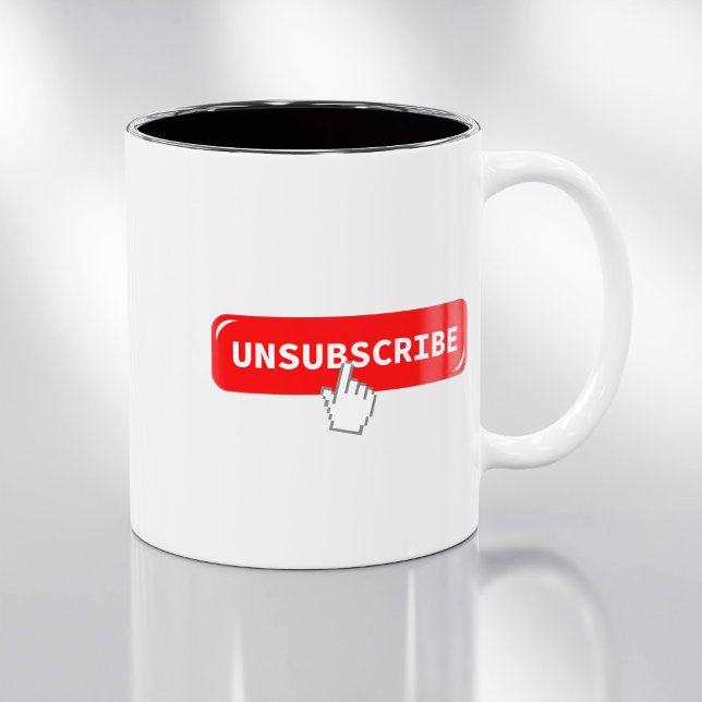 Em Dois Tons Botão de Cancelar Inscrição - Caneca de Café Diver (Criador carregado)