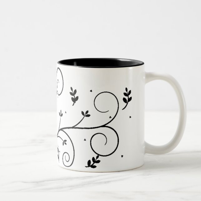 Em Dois Tons Branco oficial de Allison - caneca de café (Direita)