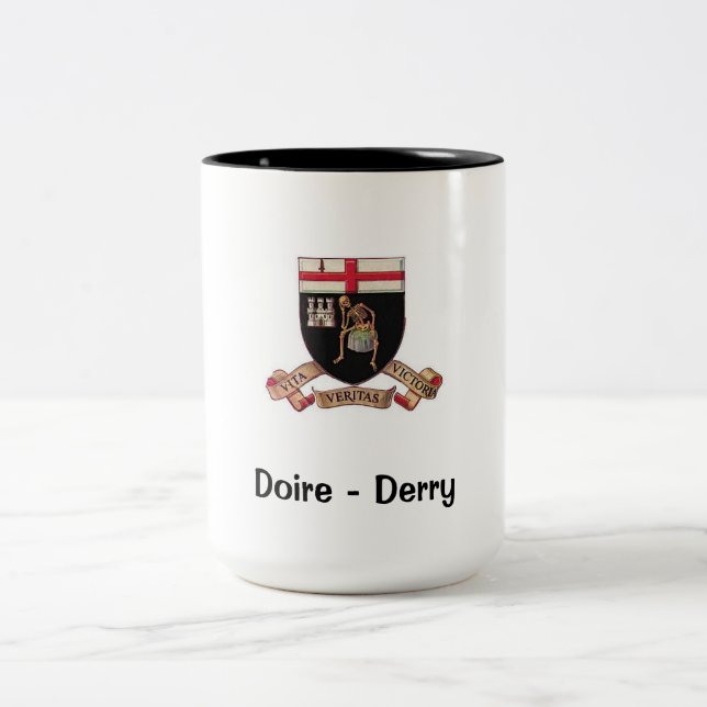 Em Dois Tons Brasão de Derry - caneca de café (Centro)