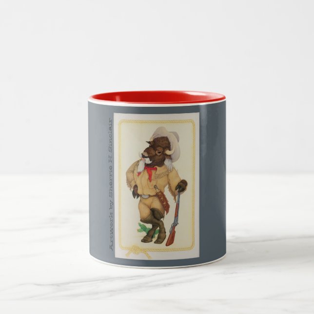 Em Dois Tons Buffalo Bill 11oz dois-tonificou a caneca de café (Centro)