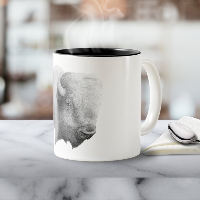 Em Dois Tons Buffalo, caneca de café (Criador carregado)
