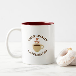 Em Dois Tons Caféina Emocional – Caneca de Café Ousada
