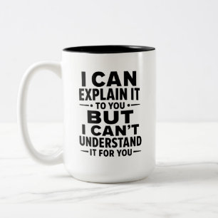 Em Dois Tons Can Explico de Forma Engraçada Caneca de Café Sarc