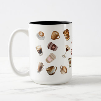 Em Dois Tons Caneca Amante de Café | Caneca de Estética de Café