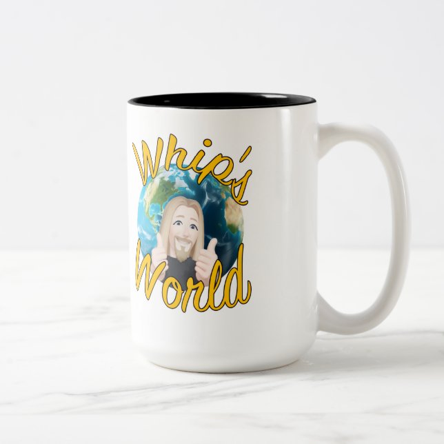 Em Dois Tons Caneca Clássica, 15 oz Caneca de Café Tom Graduado (Direita)
