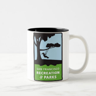 Em Dois Tons Caneca da recreação de San Francisco e de café dos
