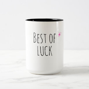Em Dois Tons Caneca de Boa Sorte   Caneca de Café de Boa Sorte 
