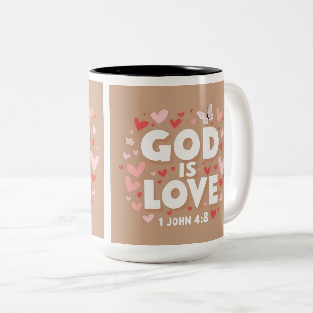 Em Dois Tons caneca de café (Frente Esquerda)