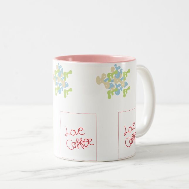 Em Dois Tons caneca de café (Frente Esquerda)