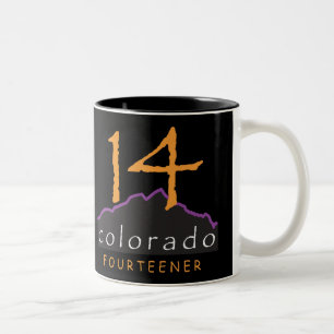 Em Dois Tons Caneca de café 14er distintiva