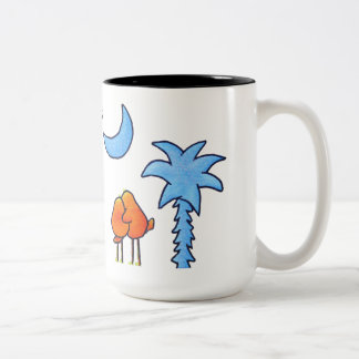 Em Dois Tons Caneca de café 15 onças