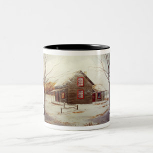 Em Dois Tons Caneca de café acolhedor da cabine