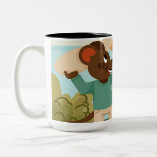 Em Dois Tons Caneca de Café Aconchegante de Duas Cores