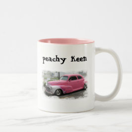 Em Dois Tons Caneca de café afiada Peachy