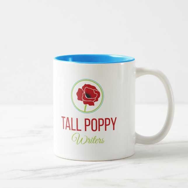 Em Dois Tons Caneca de café alta da papoila (Direita)