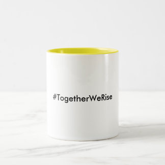 Em Dois Tons Caneca de café amarela do #TogetherWeRise