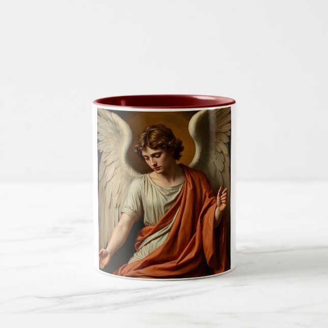 Em Dois Tons Caneca de Café Anjo Clássico da Renascença (Centro)