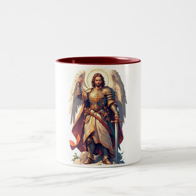 Em Dois Tons Caneca de Café Arcanjo Miguel Guerreiro (Centro)
