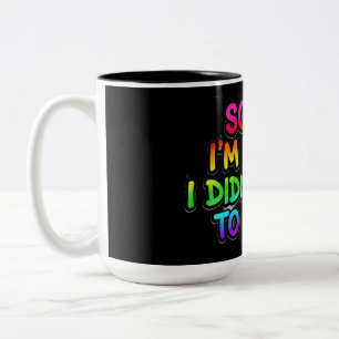 Em Dois Tons Caneca de Café Arco-Íris Divertida para Introverti
