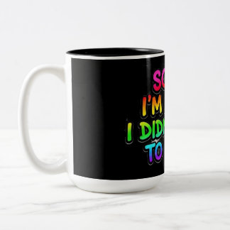 Em Dois Tons Caneca de Café Arco-Íris Divertida para Introverti