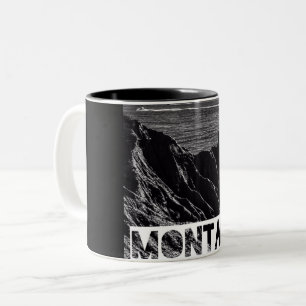 Em Dois Tons caneca de café artística do montauk