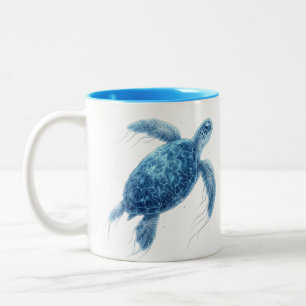 Em Dois Tons Caneca de Café Azul Biotoluminescente com Duas Cor