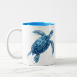 Em Dois Tons Caneca de Café Azul Biotoluminescente com Duas Cor