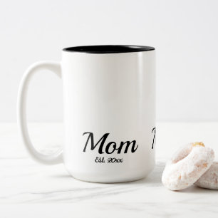 Em Dois Tons Caneca de Café Bicolor de Presente para Mãe Recém-