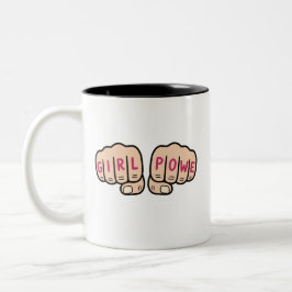 Em Dois Tons Caneca de Café Bicolor Girl Power