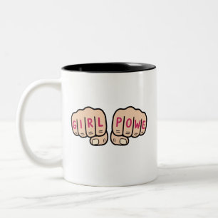 Em Dois Tons Caneca de Café Bicolor Girl Power