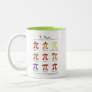 Em Dois Tons Caneca de café bonito do dia do Pi da matemática