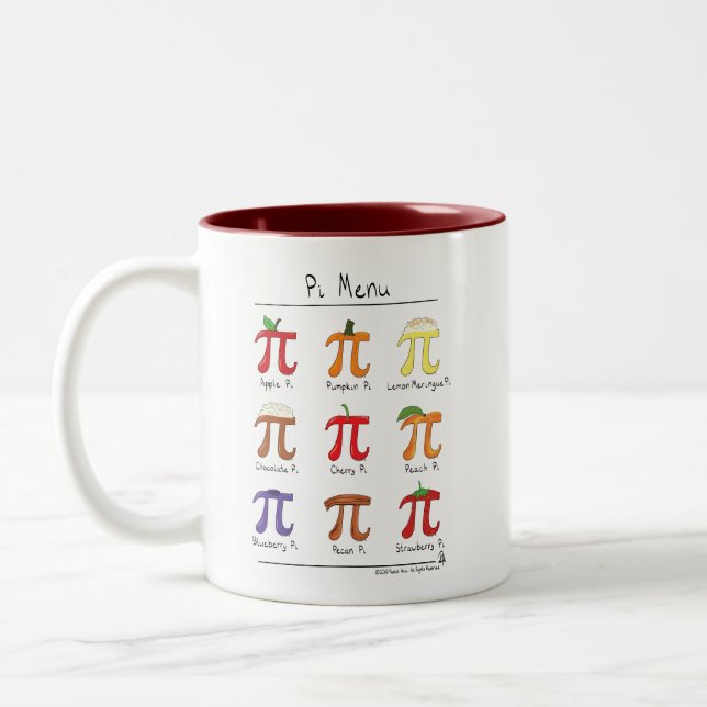 Em Dois Tons Caneca de café bonito do dia do Pi da matemática (Esquerda)