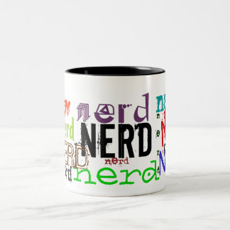 Em Dois Tons Caneca de café bonito & engraçada do "nerd"