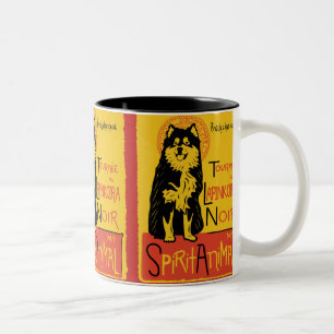 Em Dois Tons Caneca de café bonito finlandesa do cão de