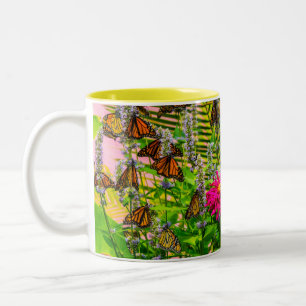 Em Dois Tons Caneca de Café Borboletas Monarca