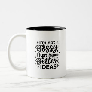 Em Dois Tons Caneca de Café Bossy Mood Two-Tone 11oz
