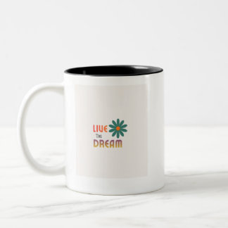 Em Dois Tons Caneca de café branca com design