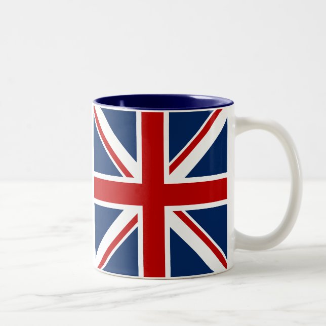 Em Dois Tons Caneca de café britânica da bandeira (Direita)