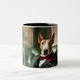 Em Dois Tons Caneca de café Bull Terrier 2-tone