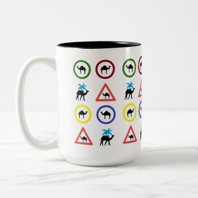 Em Dois Tons Caneca de Café Camelo Dromedário (Esquerda)