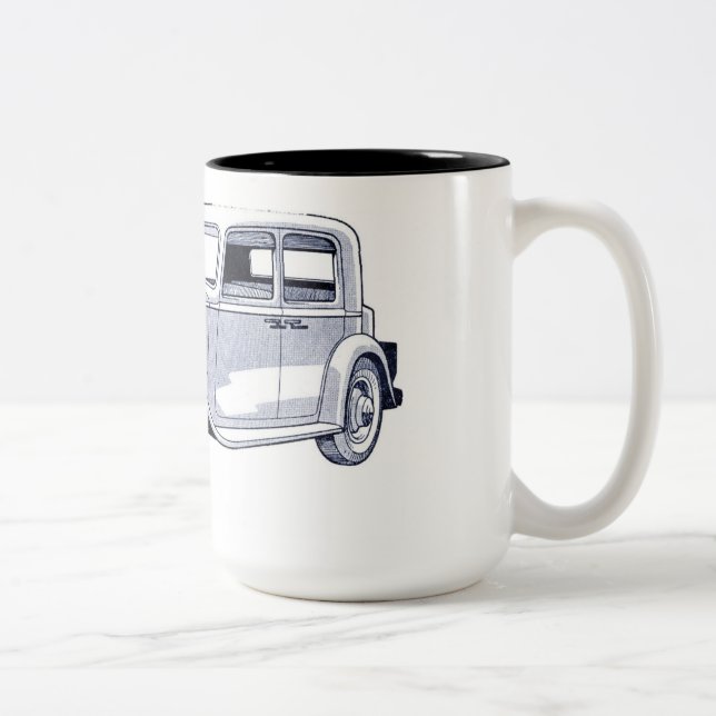 Em Dois Tons caneca de café carro vintage (Direita)