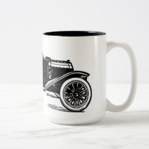 caneca de café carro vintage