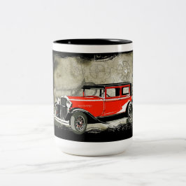 Em Dois Tons caneca de café carro vintage