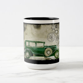 Em Dois Tons caneca de café carro vintage