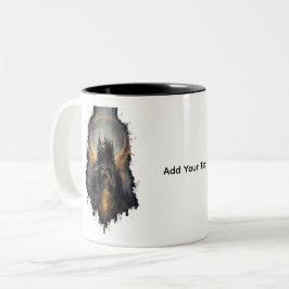 Em Dois Tons Caneca de Café Catedral Gótica Macabra