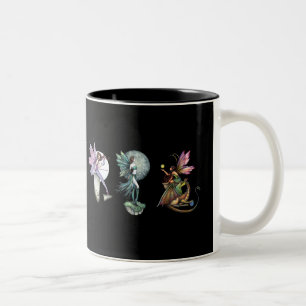 Em Dois Tons Caneca de Café Chá das Fadas Góticas por Molly Har