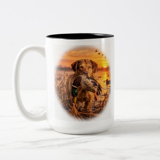 Em Dois Tons Caneca de Café Chesapeake Bay Retriever (Esquerda)