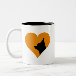 Em Dois Tons Caneca de café Chihuahua